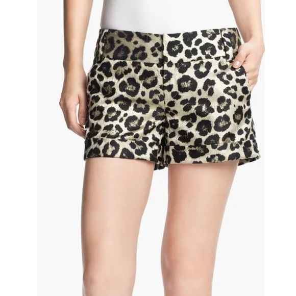 Alice + Olivia Leopard Print Caty Shorts - Picture 1 of 4